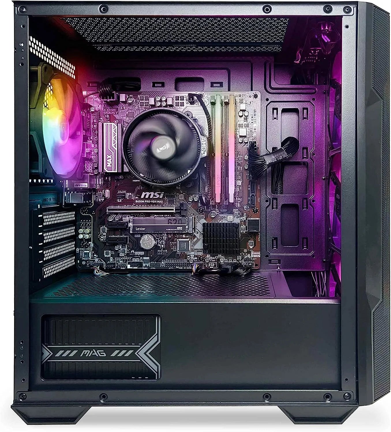 Desktop Computer, Ryzen 7 5700G, 16GB DDR4, 512GB SSD, W11, Black