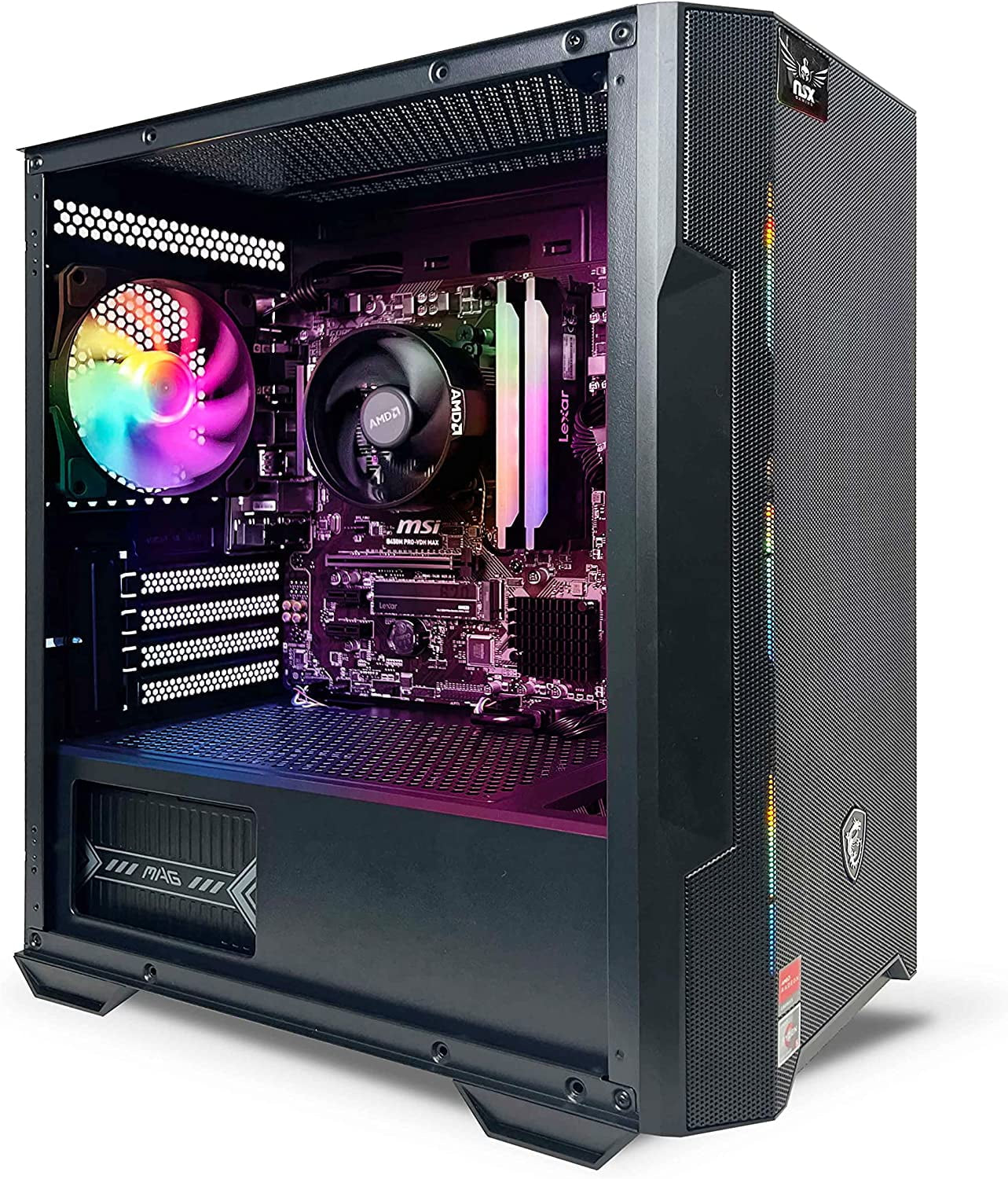 Desktop Computer, Ryzen 7 5700G, 16GB DDR4, 512GB SSD, W11, Black