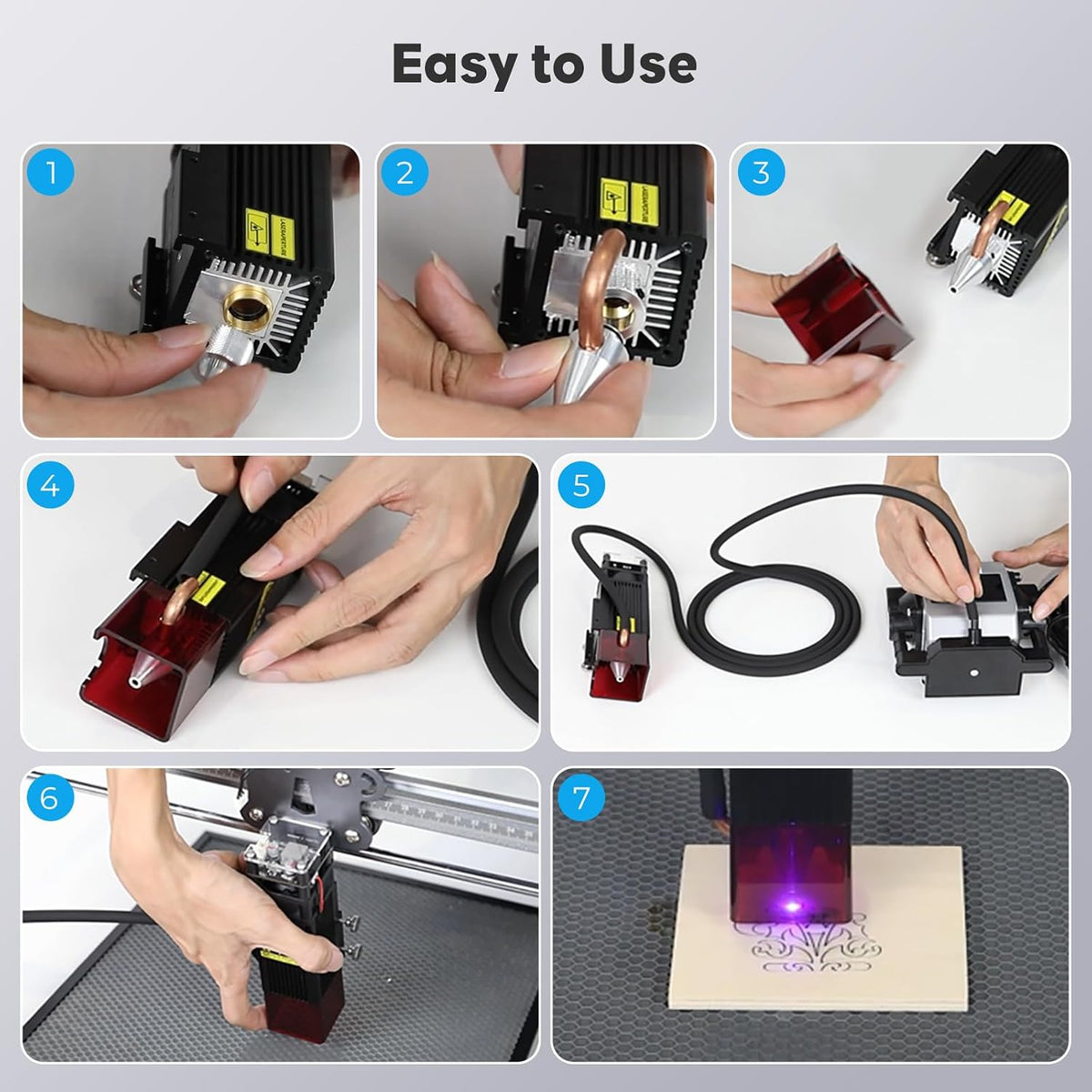 Air Assist for Laser Cutter, Laser Air Assist Laser Engraver for Wood and Metal 22L/Min Air Output for Laser Air Assist Protect Laser Lens Reduce Surface Temperature