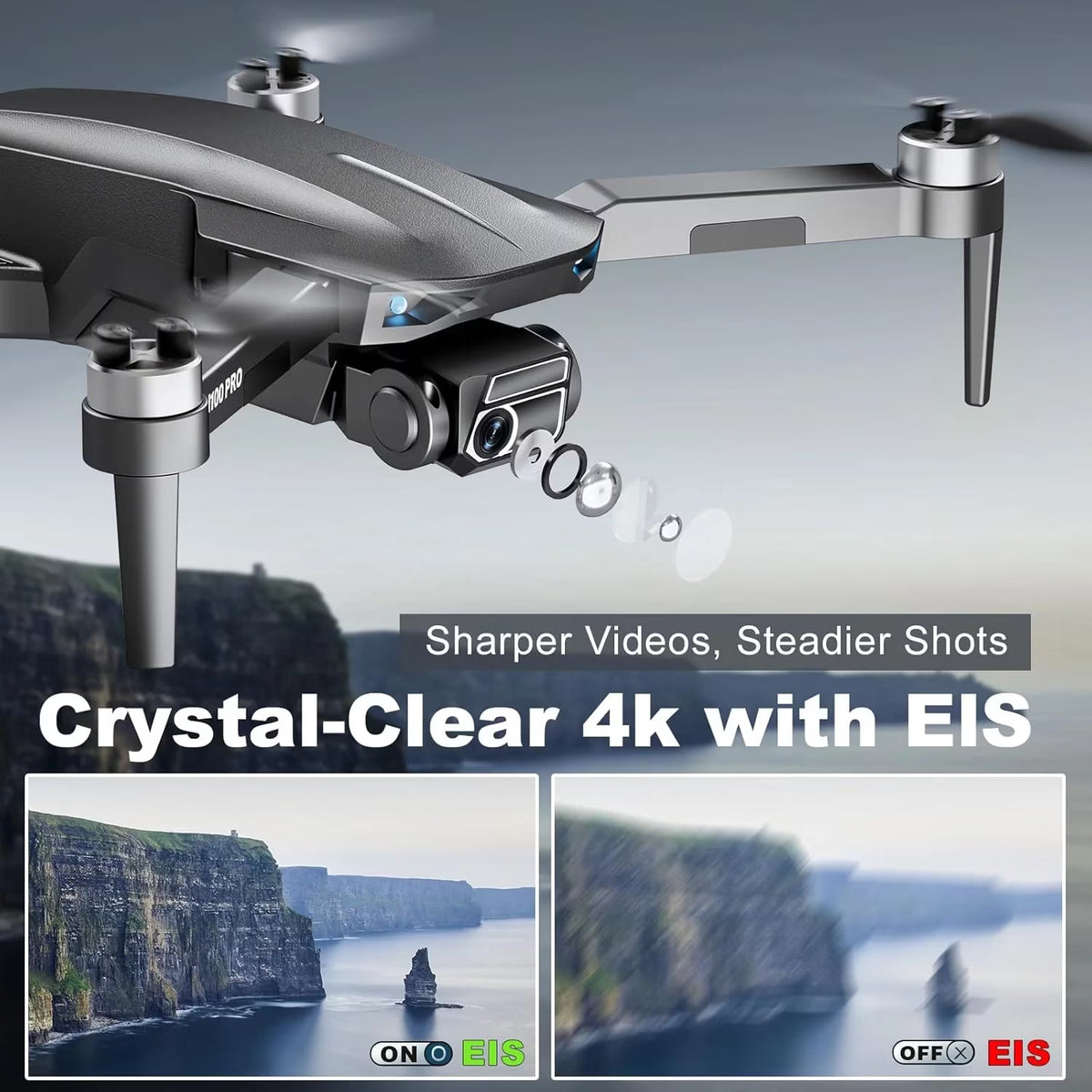 4K Drone with Camera for Adults, 52-Min Flight, 10,000FT Range, 249G Foldable FPV Quadcopter, 5G Wifi, Brushless Motor, Smart Return Home (Grey)