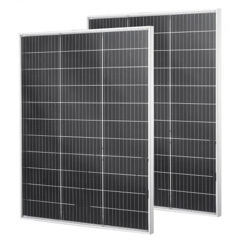 2PCS 100W Bifacial Solar Panels, 23% High-Efficiency N-Type Monocrystalline PV Module with MC4 Output & Aluminum Frame, IP67 Waterproof Solar Panel for Car Boat RV Flat Rooftop Off-Grid