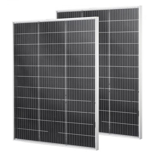 2PCS 100W Bifacial Solar Panels, 23% High-Efficiency N-Type Monocrystalline PV Module with MC4 Output & Aluminum Frame, IP67 Waterproof Solar Panel for Car Boat RV Flat Rooftop Off-Grid