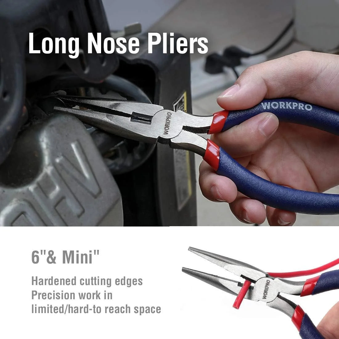 7-Piece Pliers Set with Groove Joint, Long Nose, Slip Joint, Linesman, and Diagonal Pliers for DIY & Home Use