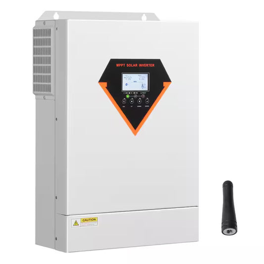 Hybrid Solar Inverter 3500W All in One Pure Sine Wave Charger 24 V DC to 220/230V AC Built-In 100A MPPT Solar Controller