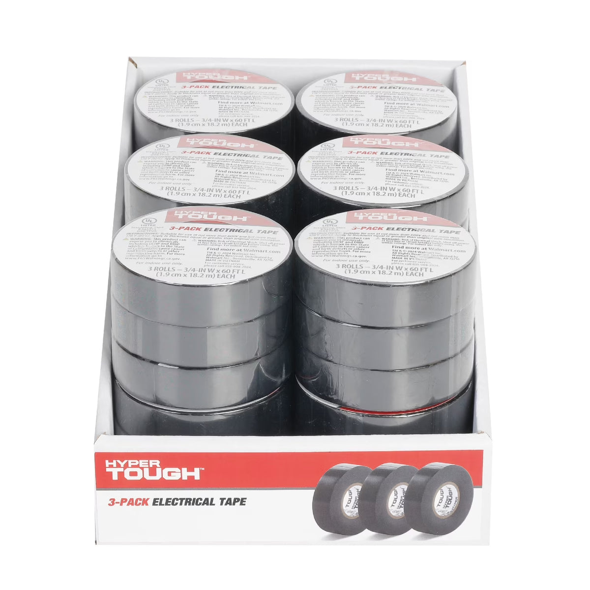 Black Electrical Tape, 3-Pack