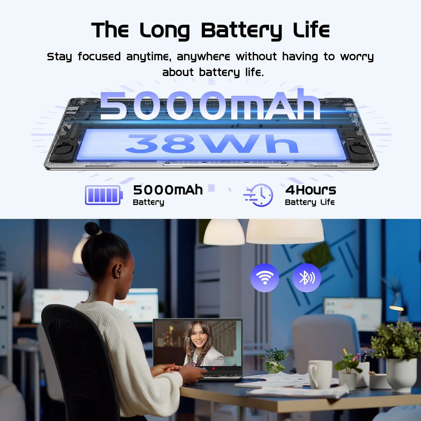 15.6" Laptop,12Gb RAM 256GB Ssd,Windows 11 Pro Notebook PC,MS Office 365,Intel Celeron N4000(Up to 2.6Ghz) Bussiness Computer