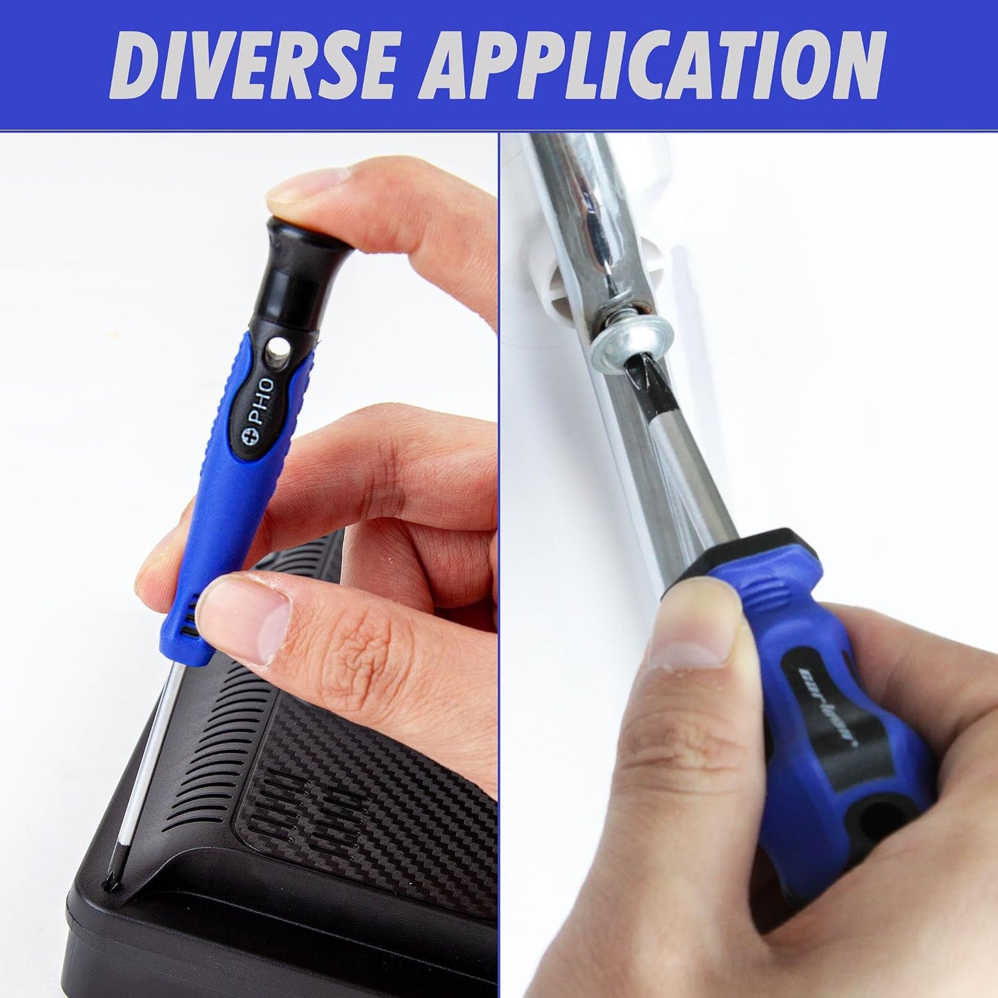 10-Piece Magnetic Screwdriver Set, Phillips and Flat Hand Tools Set