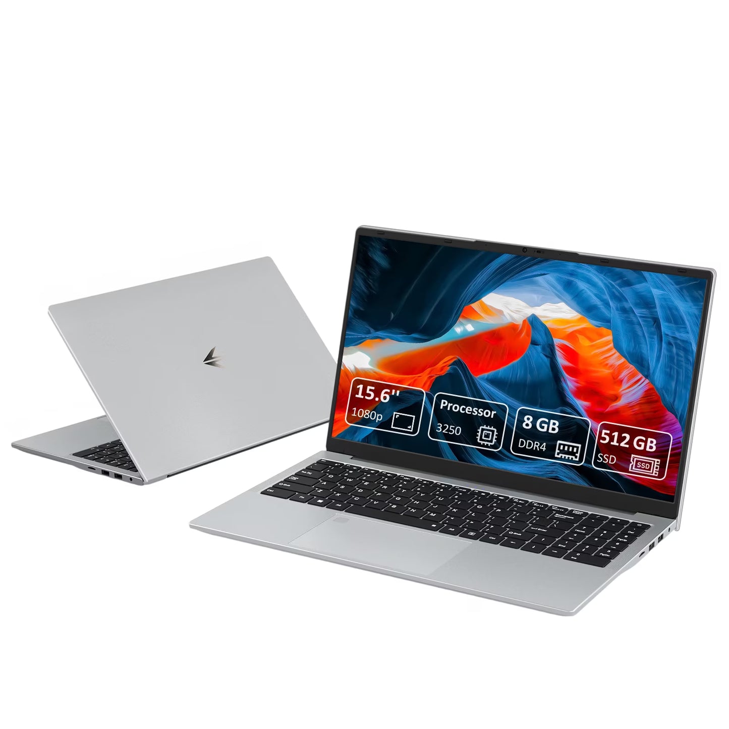 15.6" Student Laptop Notebook, AMD Ryzen 3 up to 3.5Ghz, 8GB RAM, 512GB SSD, Backlit Keyboard & Fingerprint Unlock