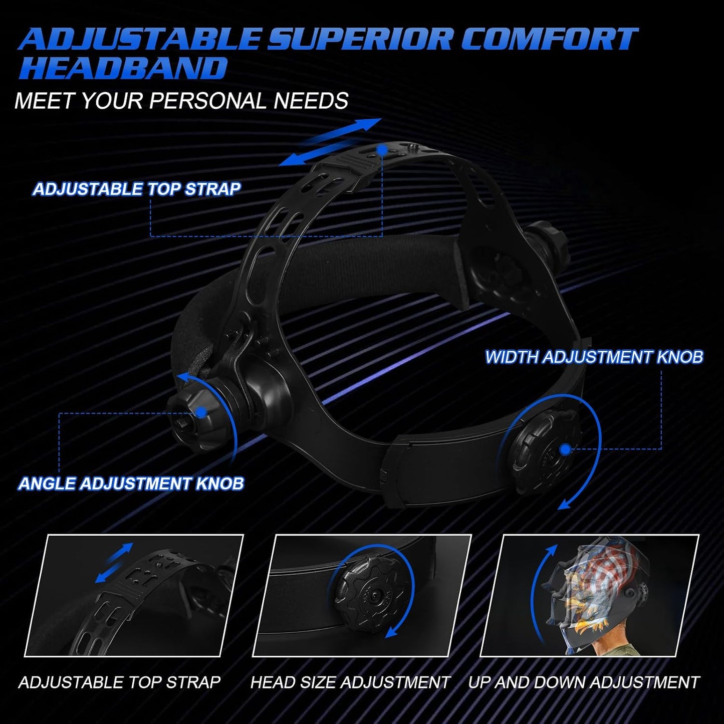 Welding Helmet True Color Auto Darkening Hood for TIG MIG ARC Welder Mask with Adjustable Shade Range 4/5-9/9-13…