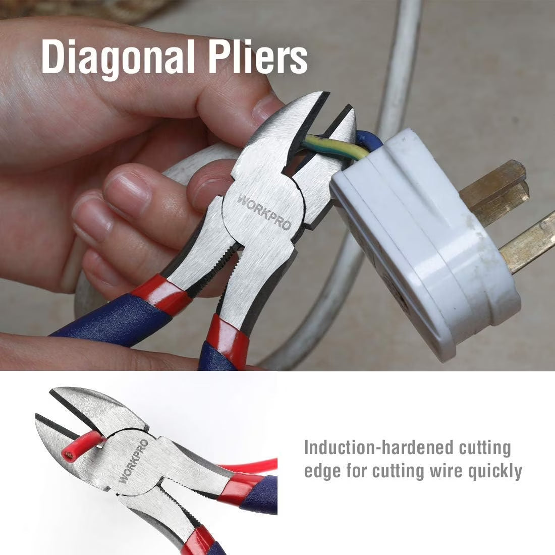 7-Piece Pliers Set with Groove Joint, Long Nose, Slip Joint, Linesman, and Diagonal Pliers for DIY & Home Use