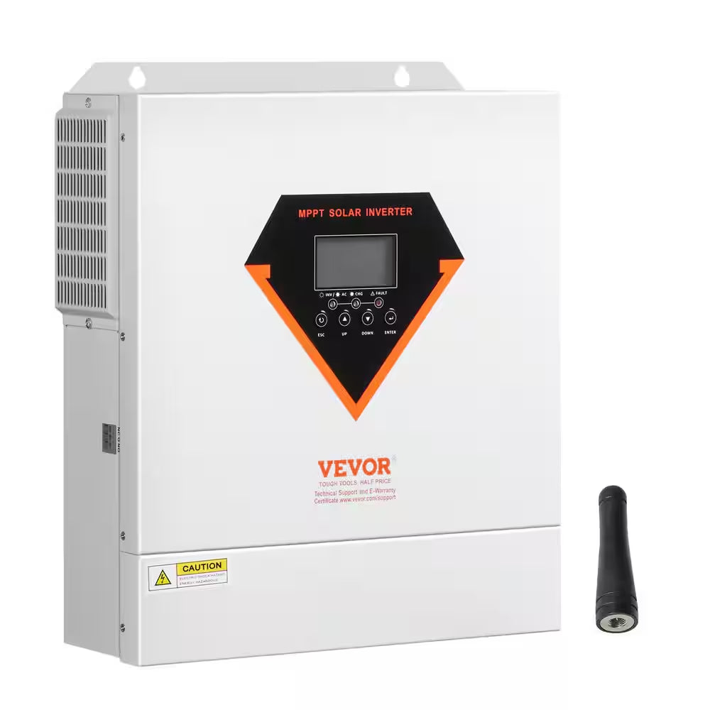 Hybrid Solar Inverter 3000-Watt All in One Sine Wave Power Inverter Charger Kit 24-Volt DC to 110/120-Volt AC Offgrid