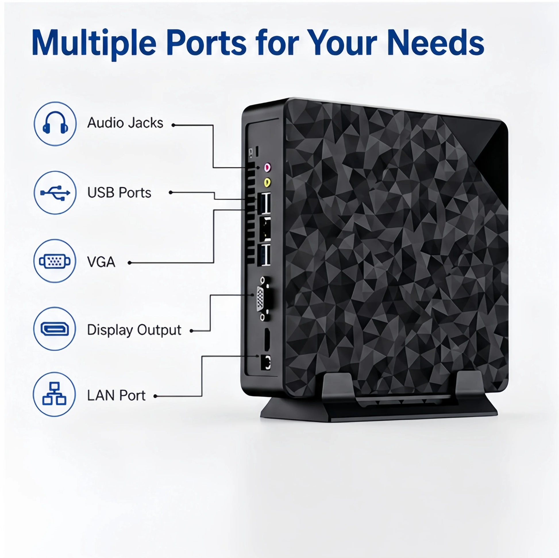 Mini PC Desktop Computer, Core I5 up to 3.7 Ghz 16GB RAM 256GB, HDMI 4K@60Hz Output, Small Form Factor Home Office Mini Computer