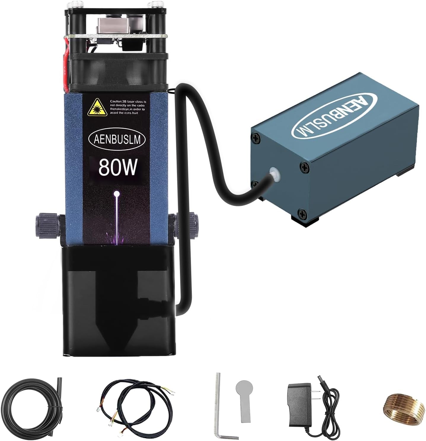 80W Laser Module with Air Assit, Laser Engraving Cutting Module for Laser Cutter & Laser Engraver Machine,10W Output Power,Built in Fac,Double Ultra-Fine Compressed Spot CNC Carving DIY Laser Master