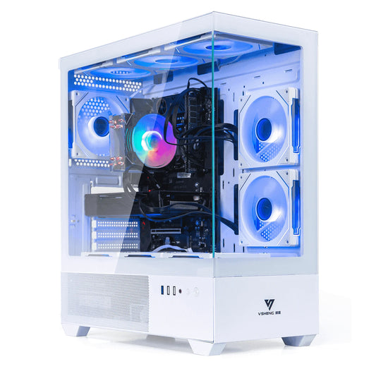 Gaming PC Computer Desktop Intel I7 Xeon E5 3.20Ghz Radeon RX580 8GB RAM 16GB SSD 512GB+HDD 1TB Wifi6 BT5.4 ARGB Fan X9 Windows 11 Gaming Computer Tower for Gamer,Streaming