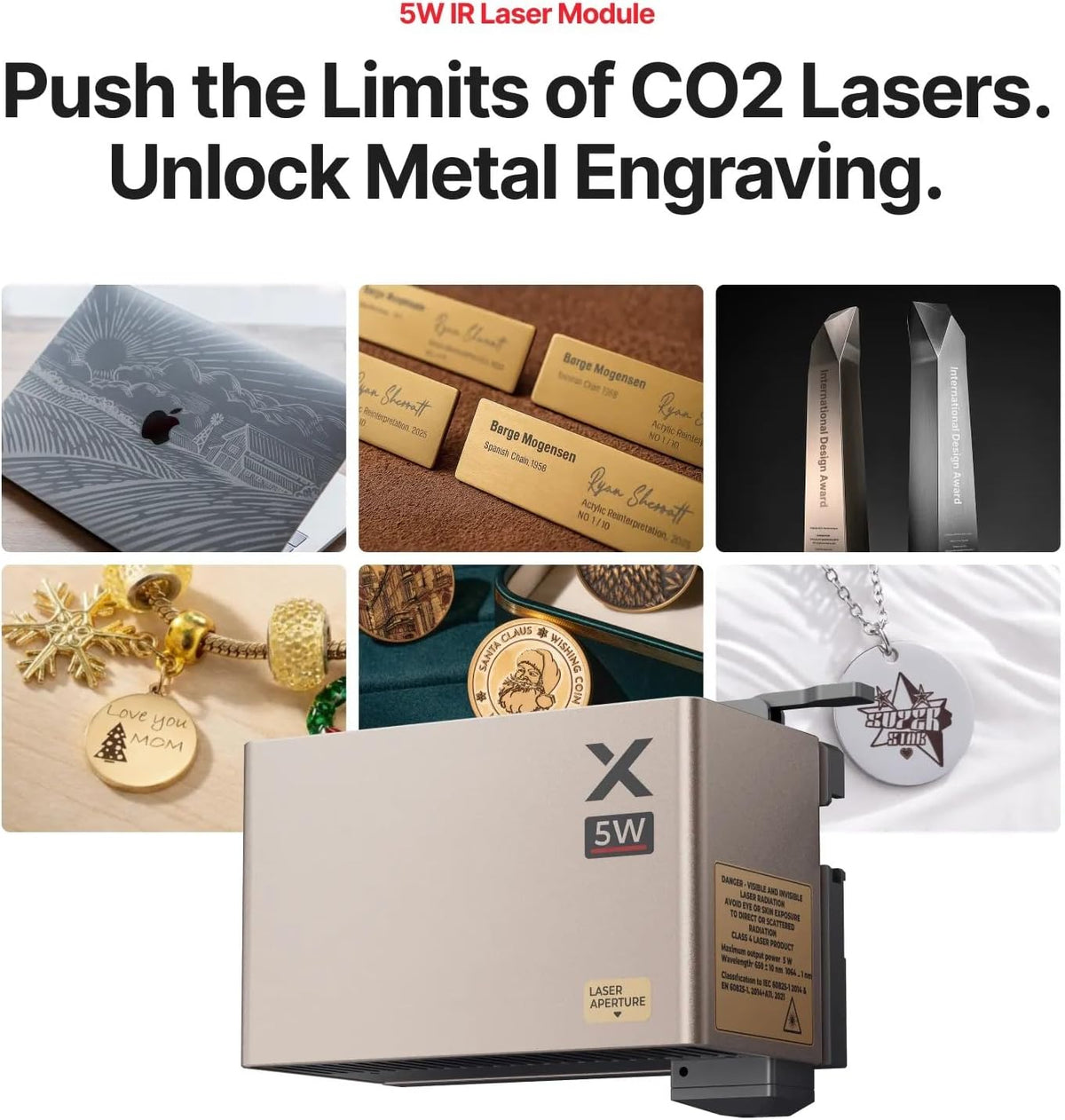 5W IR Laser Module for P3, 5W IR Laser Engraver Head for Jewelry and Metal, Professional Laser Module for Metal, Plastic, Acrylic Engraving