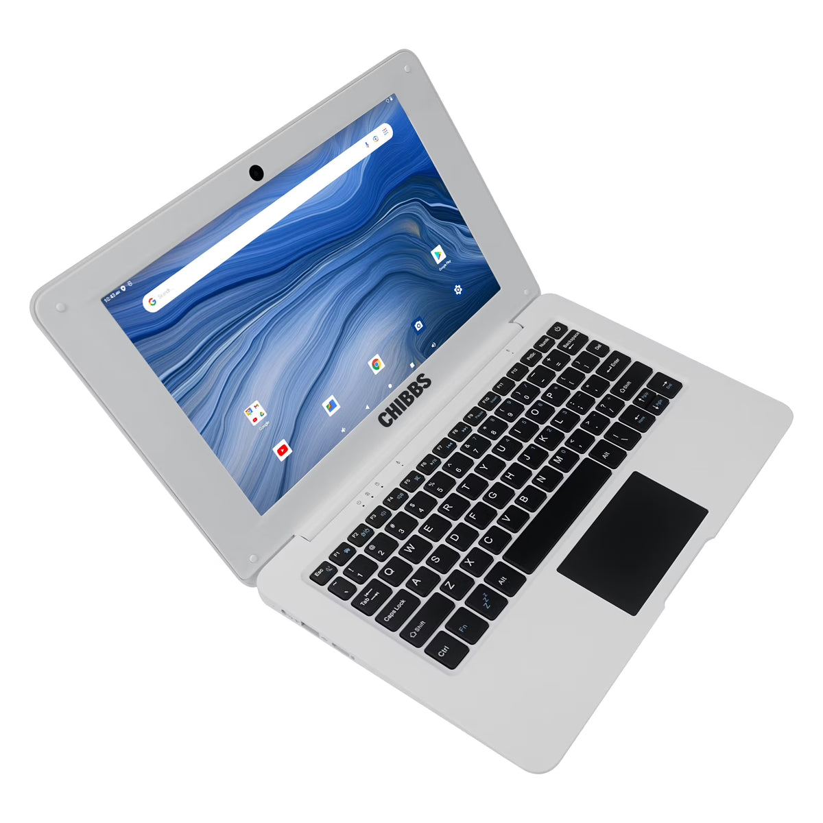 10.1" Inch Portable Kids Laptop Computer Powered by Linux-Android 12 OS, Bluetooth, Wi-Fi- White