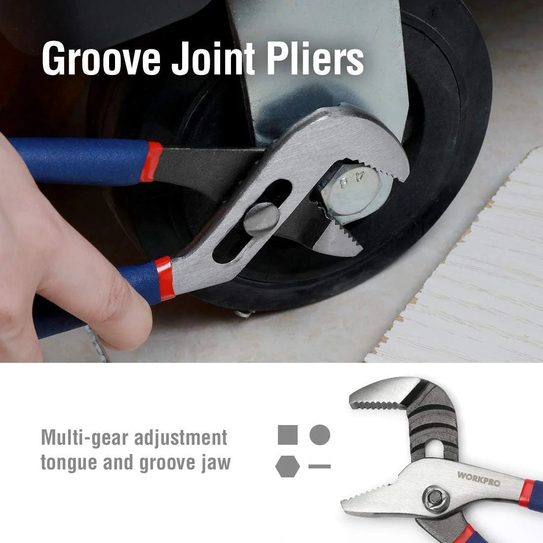 7-Piece Pliers Set with Groove Joint, Long Nose, Slip Joint, Linesman, and Diagonal Pliers for DIY & Home Use