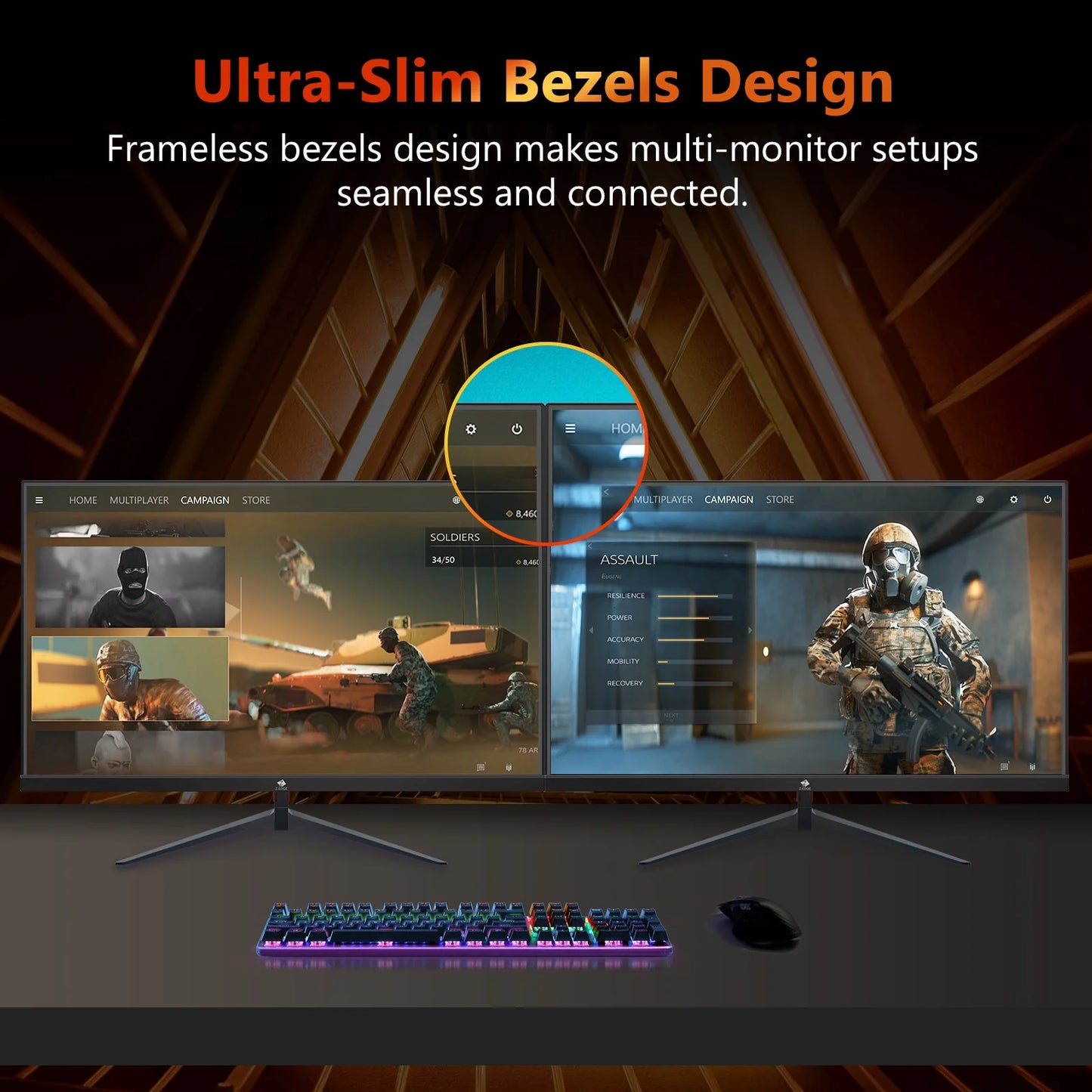 25 Inch Gaming Monitor 1080P 240Hz 1Ms MPRT FHD VA Panel 350Cd/M² Brightness Computer Monitor