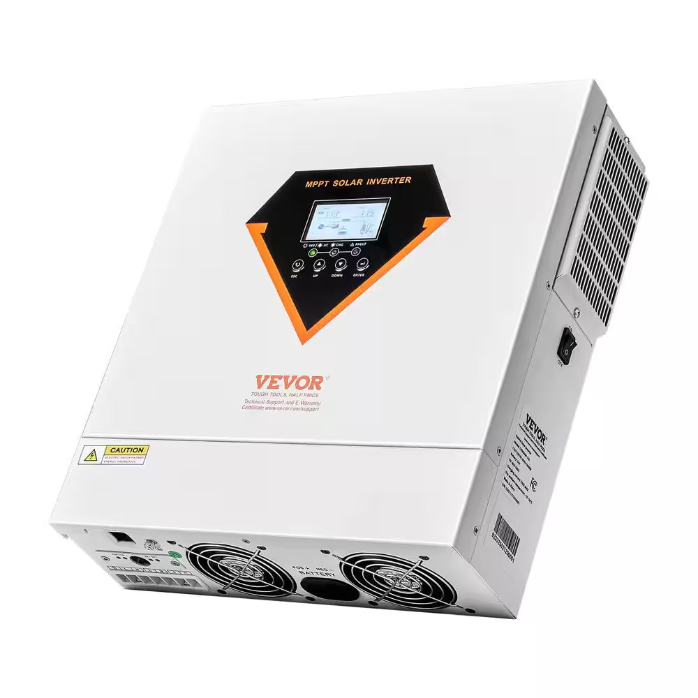 Hybrid Solar Inverter 3000-Watt All in One Sine Wave Power Inverter Charger Kit 24-Volt DC to 110/120-Volt AC Offgrid
