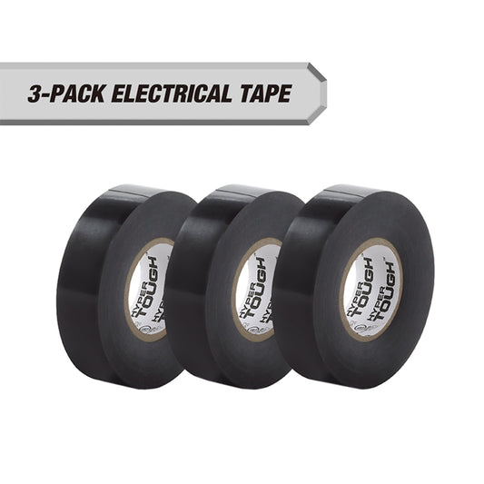Black Electrical Tape, 3-Pack