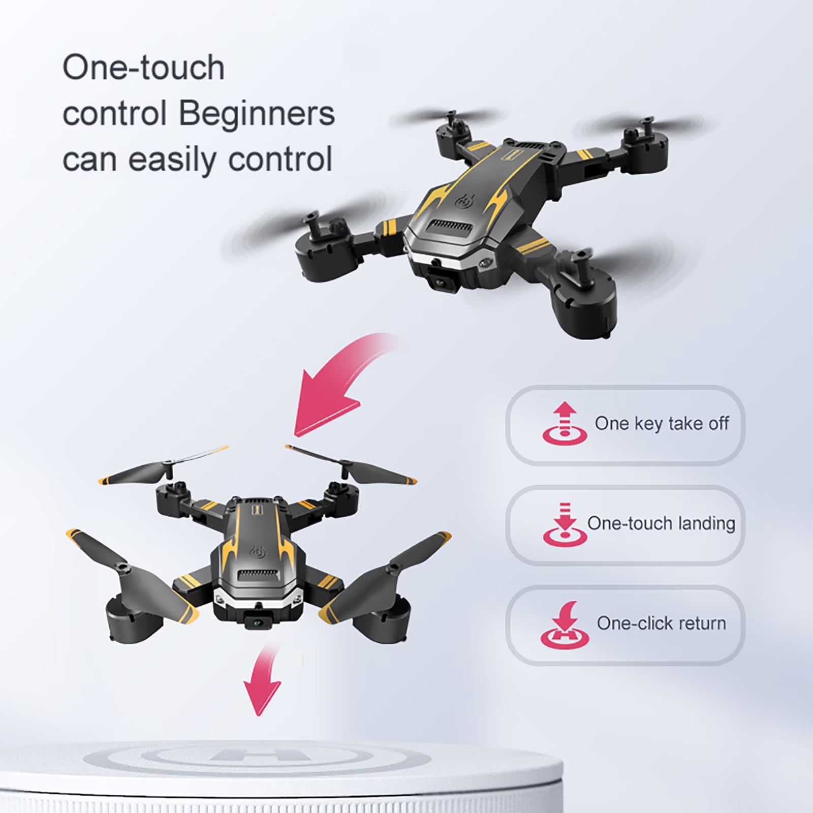 Drone with Camera for Adults Kids 1080P 8K HD Dual Camera Remote Control Drone RC Aircraft Quadcopter W/ 3 Batteries for Long Flight Mini Foldable Drone for Beginners Toys Gifts for Boys Girls