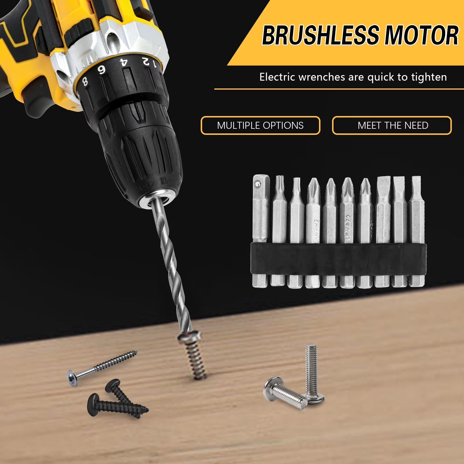 Tool Set with Power Drill, 120 Pcs Drill Set, 21V Electric Power Drill, Tool Set with Impact Drill, 2 Batteries and Charger Included