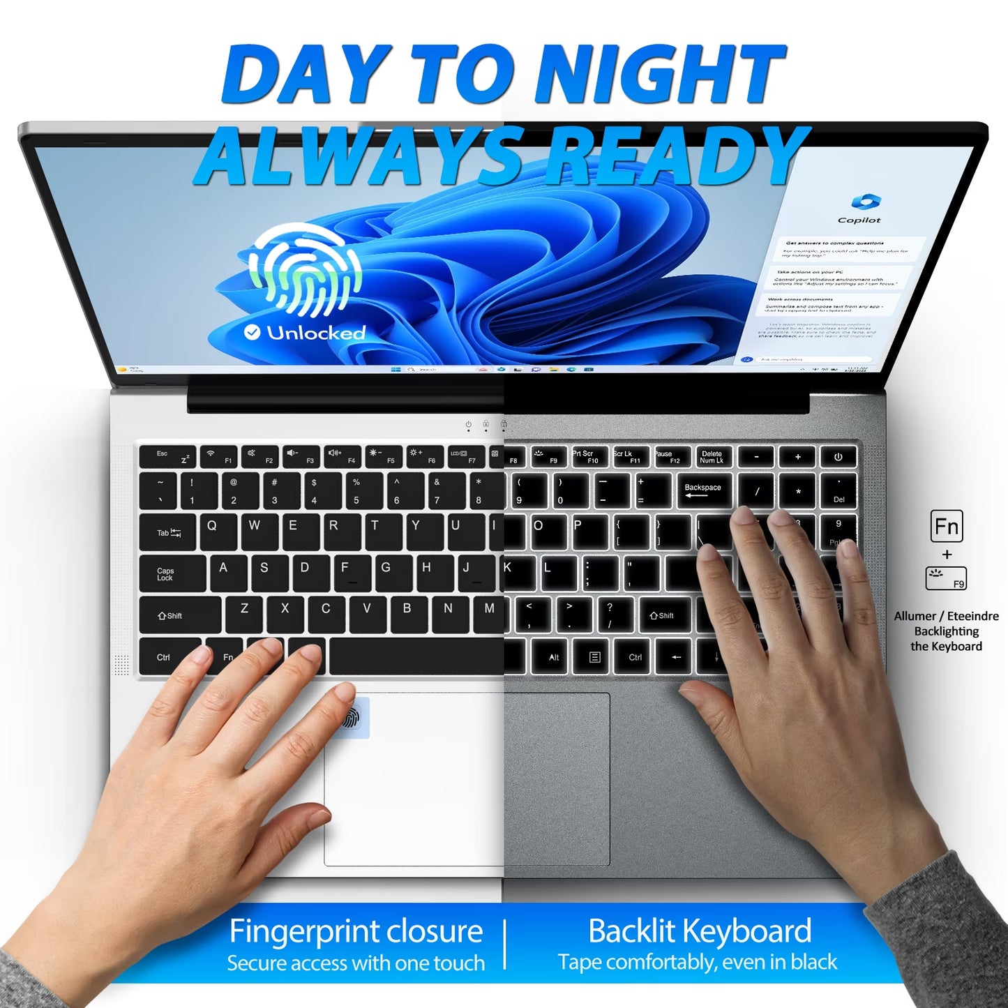 15.6" Student Laptop Notebook, AMD Ryzen 3 up to 3.5Ghz, 8GB RAM, 512GB SSD, Backlit Keyboard & Fingerprint Unlock