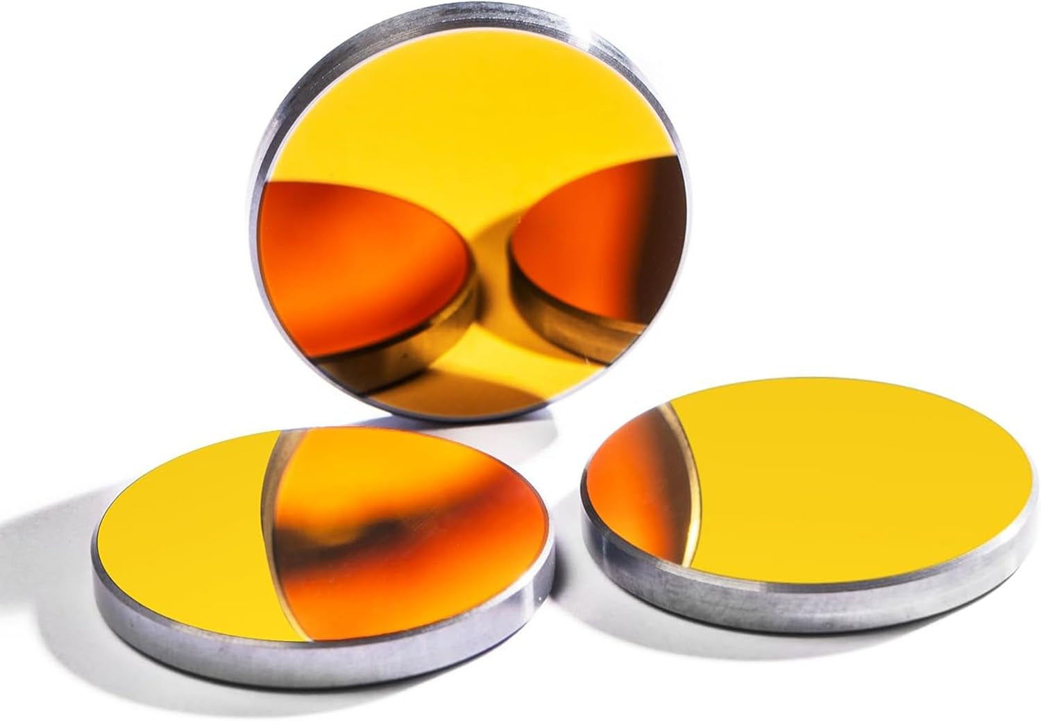 25Mm CO2 Laser Mirror Si Reflective Lens 3PCS CO2 Laser Lens Si Gold Plated Laser Mirrors Dia 25Mm Co2 Laser Mirror for CO2 Laser Machine