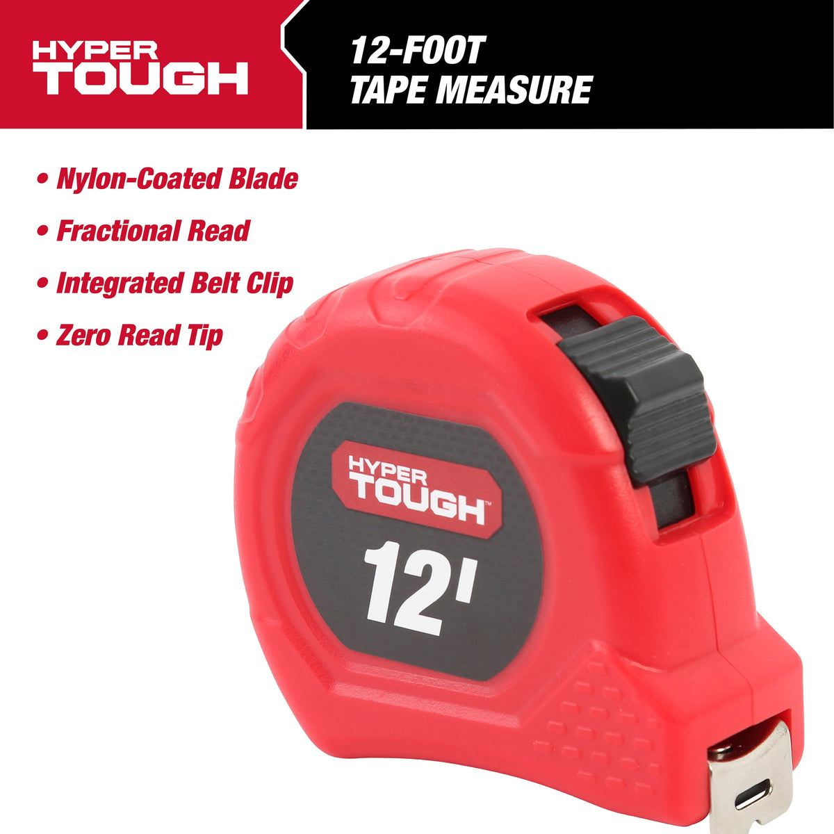 Tape Measure, 12 Ft, Nylon Coated Blade, VN-42038