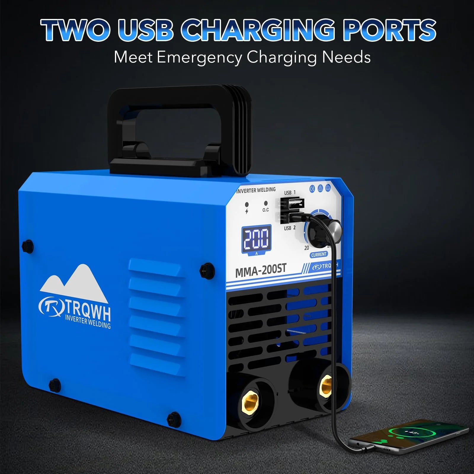 200A MMA Welding Machine 110V Stick Welder Machine Portable ARC Welder with IGBT Digital Display Hot Start for Beginners and Professionals Welder