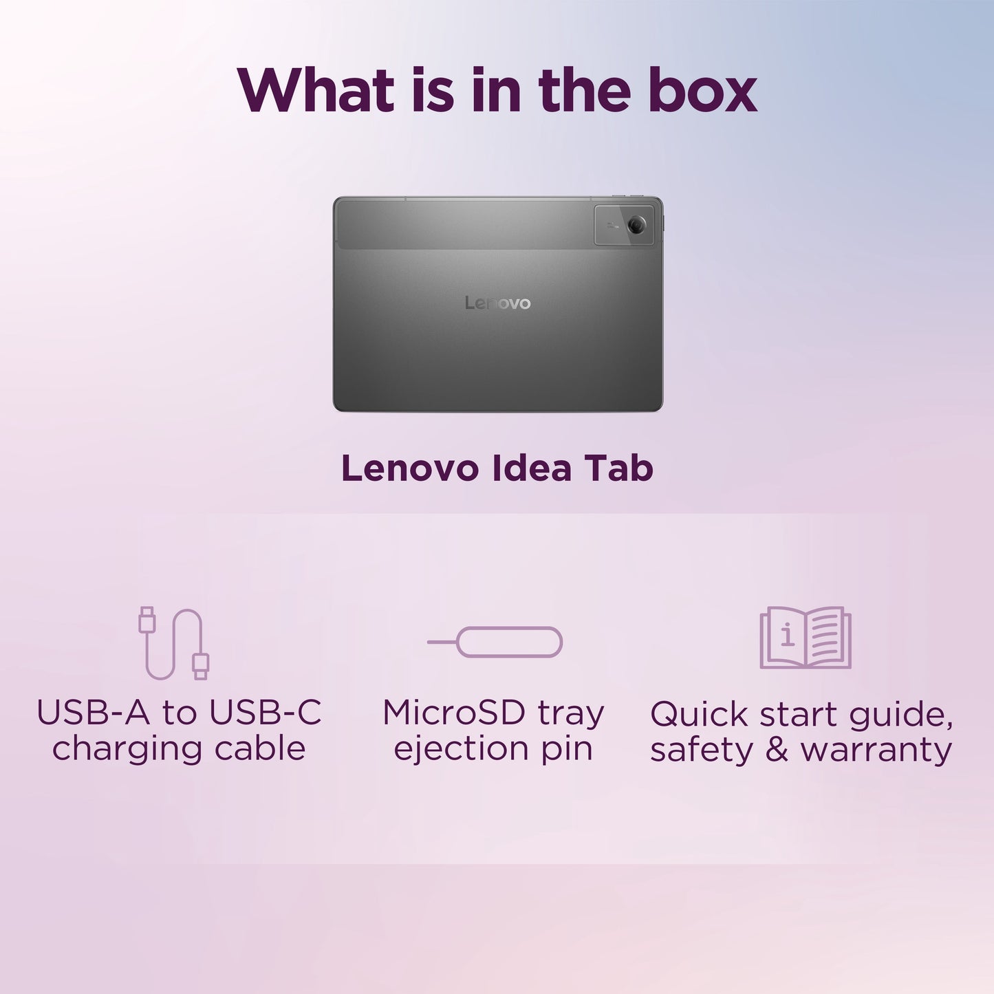 Idea Tab 11" 2.5K Mediatek Dimensity 6300 8GB 128GB Android 15, Luna Grey ZAFR0912US