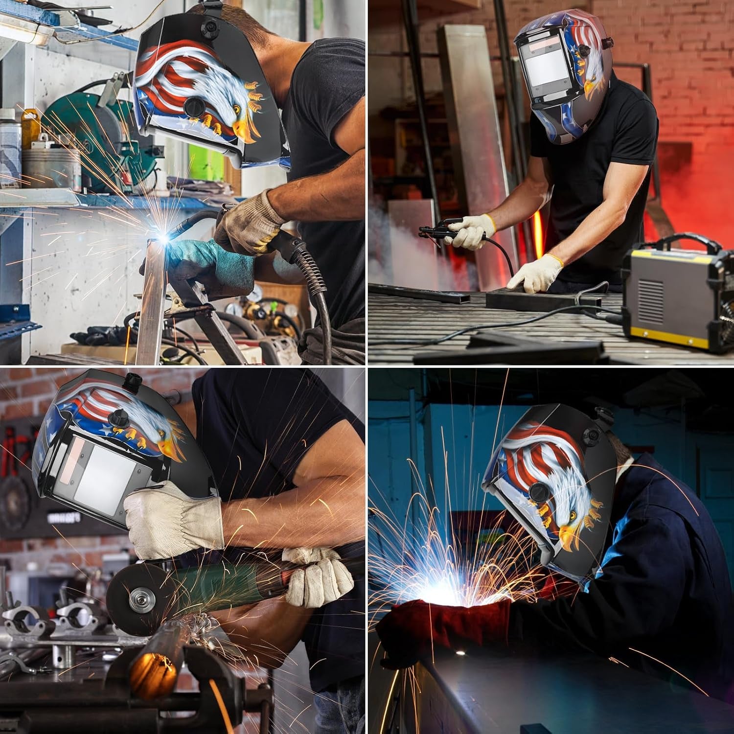 Welding Helmet True Color Auto Darkening Hood for TIG MIG ARC Welder Mask with Adjustable Shade Range 4/5-9/9-13…