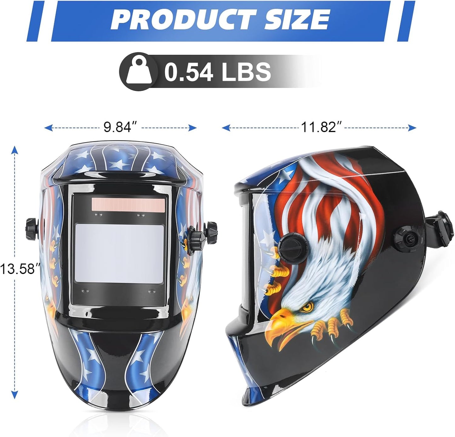 Welding Helmet True Color Auto Darkening Hood for TIG MIG ARC Welder Mask with Adjustable Shade Range 4/5-9/9-13…