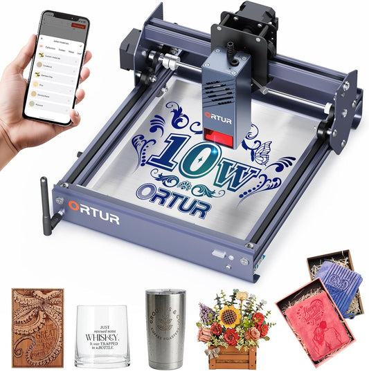 F20 Laser Engraver, 10000Mw Laser Engraver Machine Class 4 Higher Accuracy Wood Cutter with Large Working Area 150X150Mm, 15000Mm/Min Engraving Speed for Wood Acrylic Metal Glass