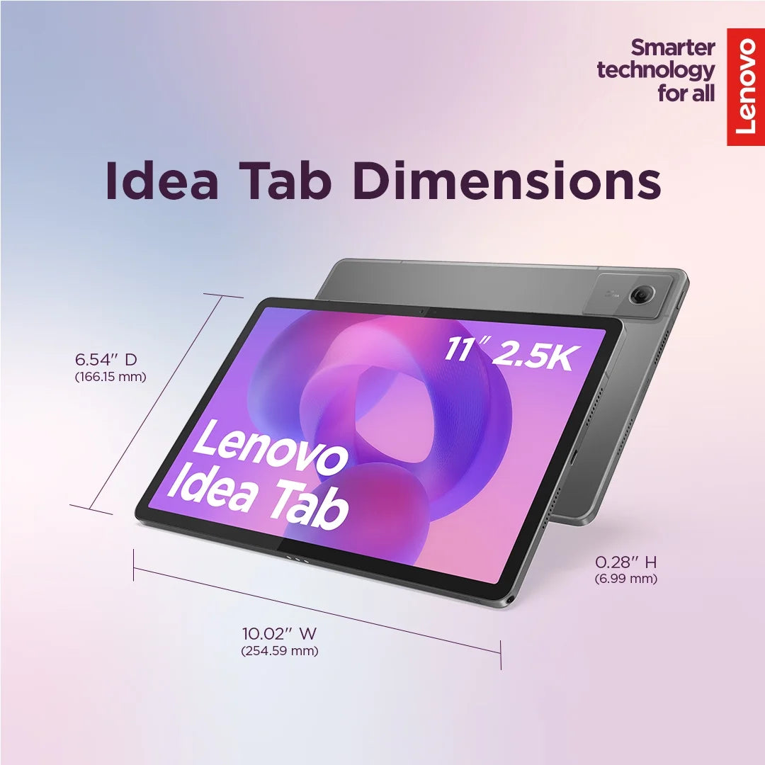 Idea Tab 11" 2.5K Mediatek Dimensity 6300 8GB 128GB Android 15, Luna Grey ZAFR0912US